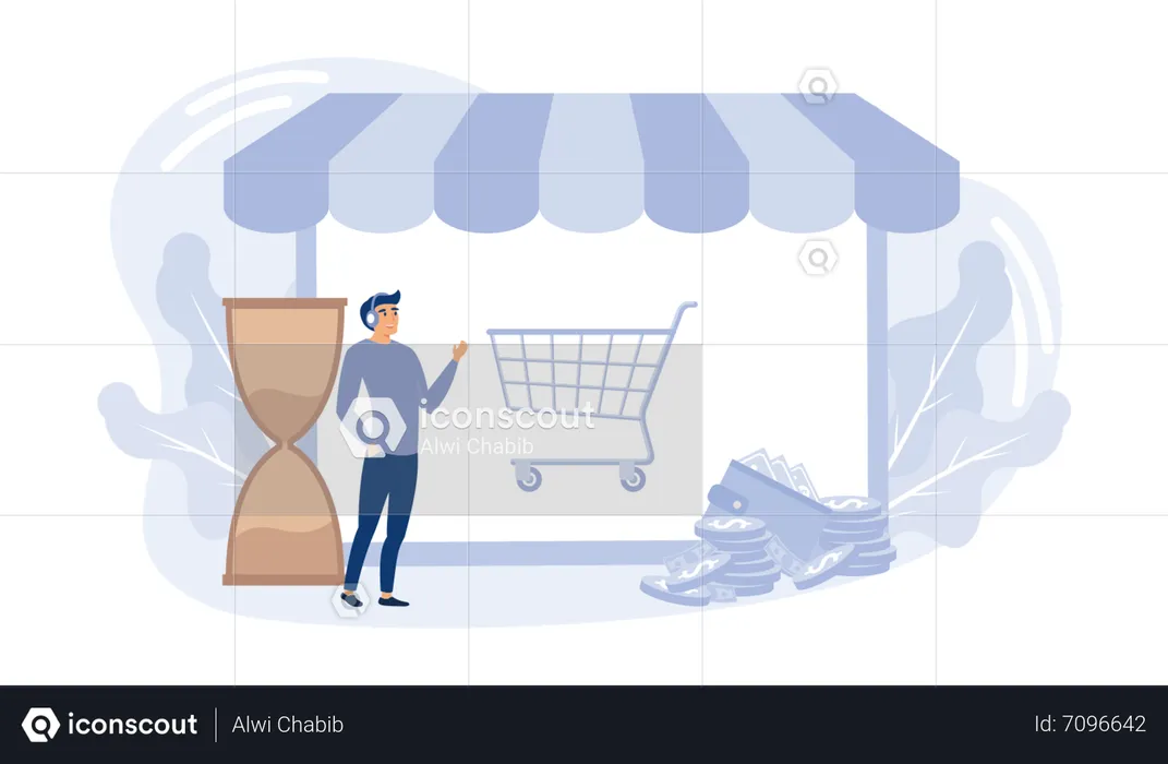 Compras online  Ilustração