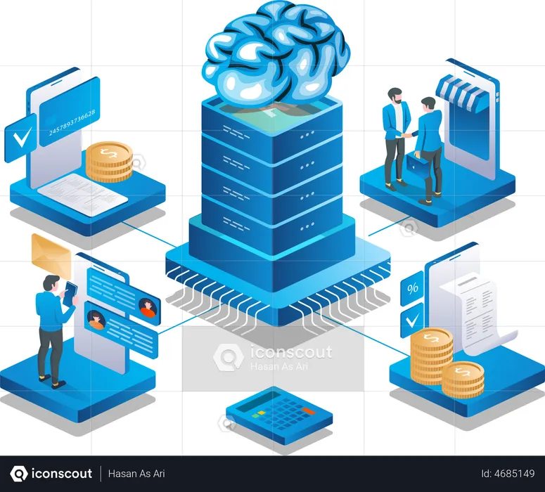 Pagamento de compras on-line  Ilustração