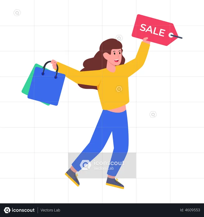 Venta de compras  Ilustración