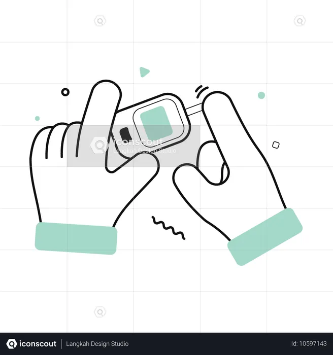 Probador de diabetes  Ilustración