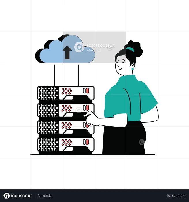 Computação em nuvem  Ilustração