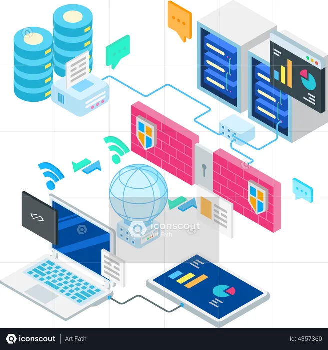 Computação em nuvem  Ilustração