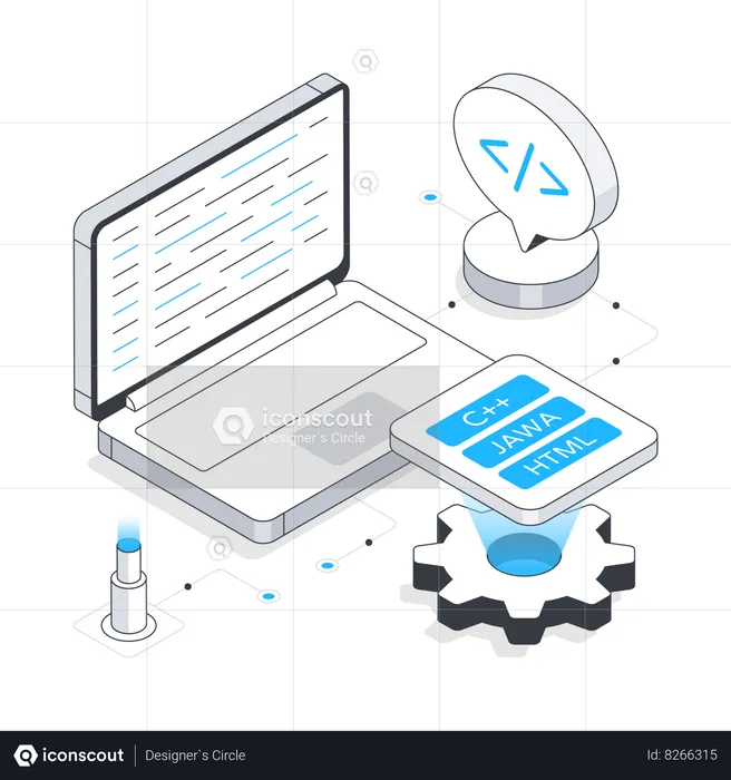 Computer Code Programming  Illustration