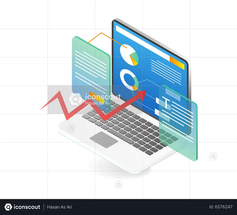 Computer data analysis  Illustration