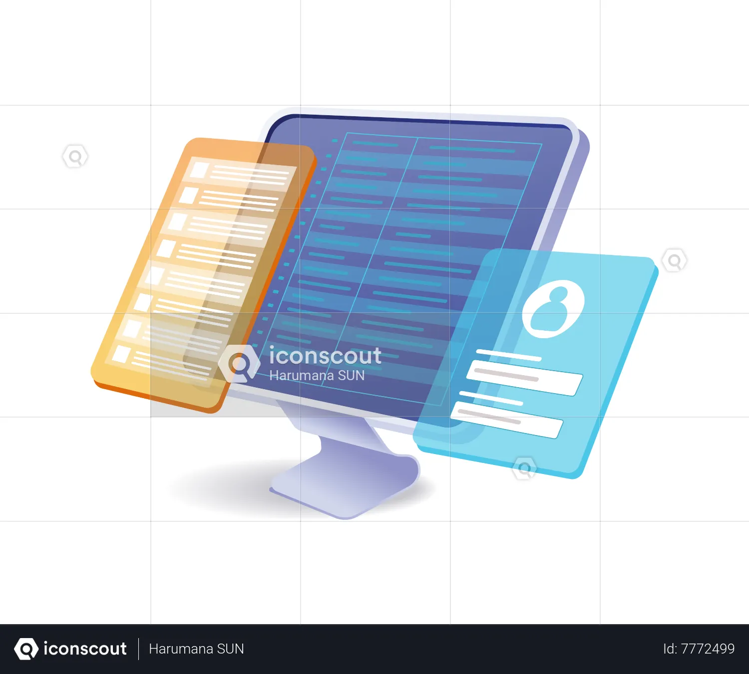 Best Computer data table password Illustration download in PNG & Vector ...