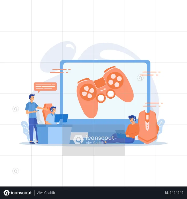 Computer Gaming  Illustration