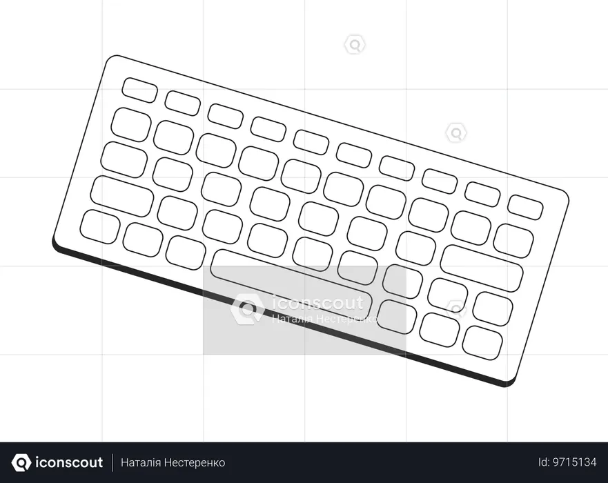 Computer keyboard  Illustration