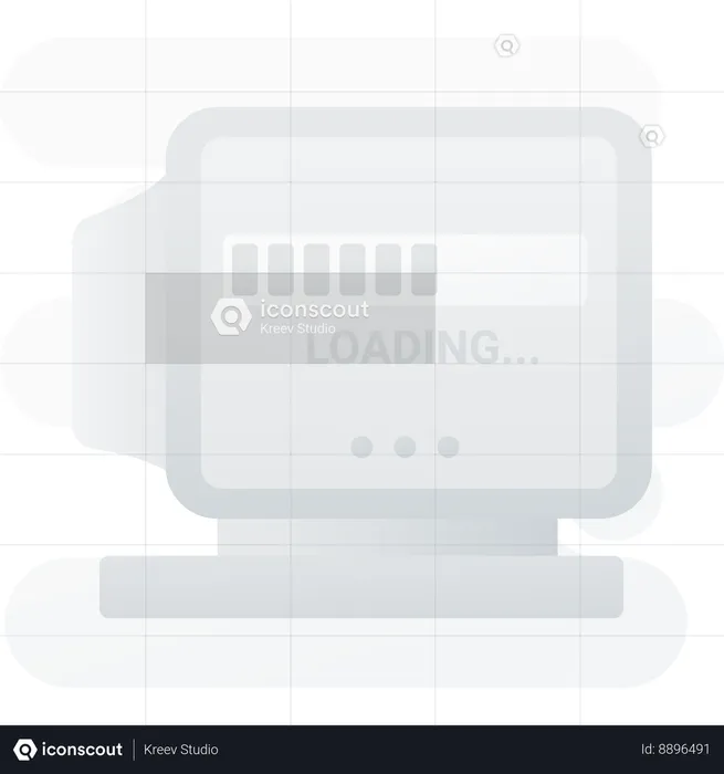 Computer Loading  Illustration