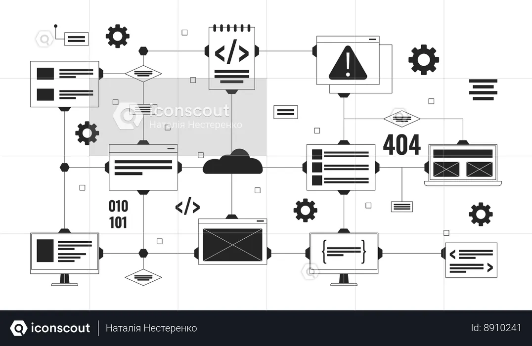 Computer network  Illustration