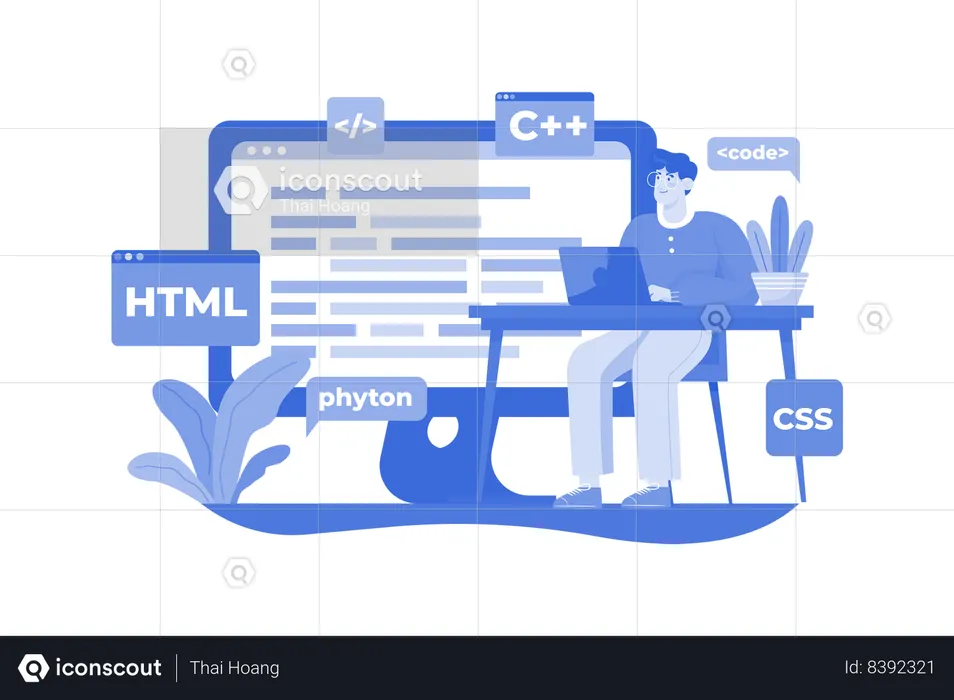 Computer Programmer  Illustration