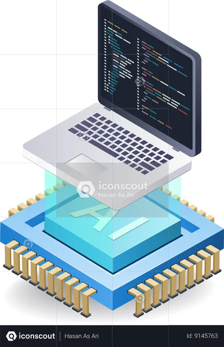 Computer programming with artificial intelligence  Illustration