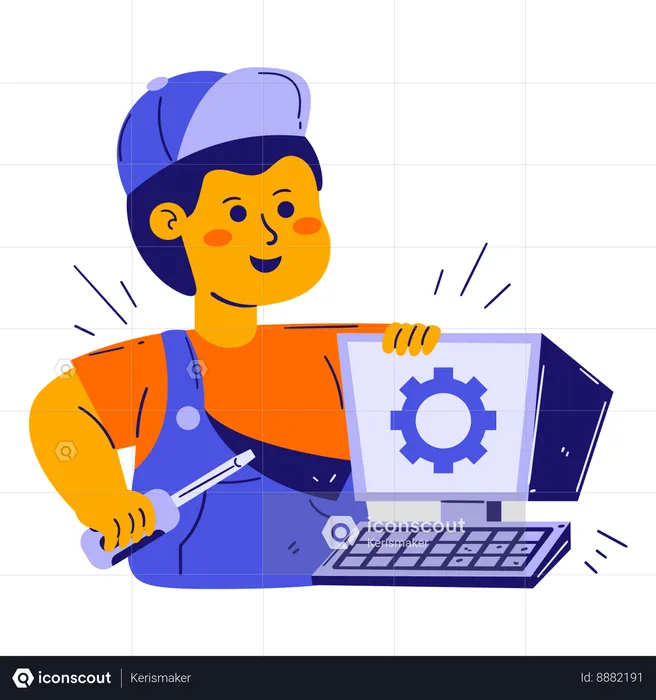 Computer Repair  Illustration