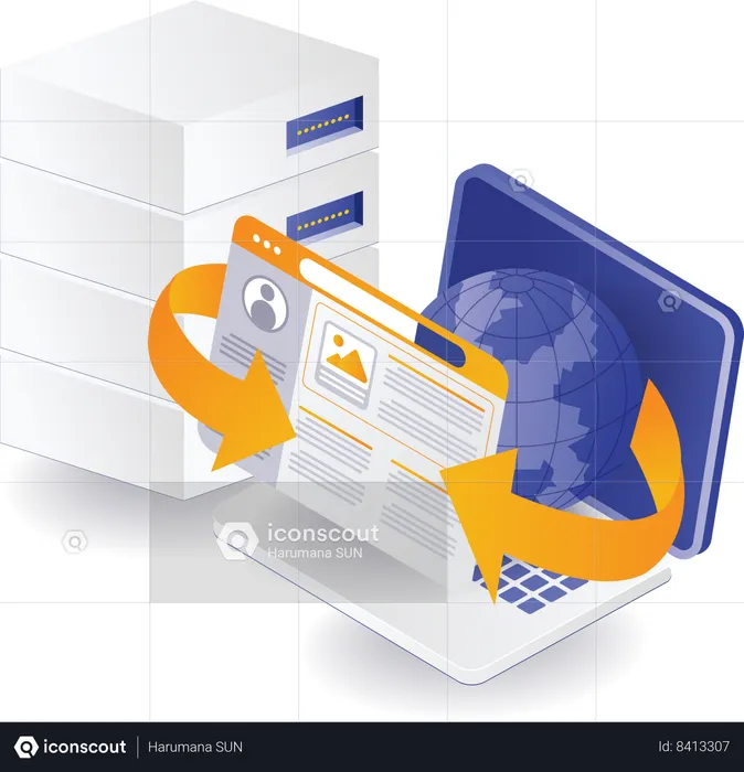 Computer Server  Illustration