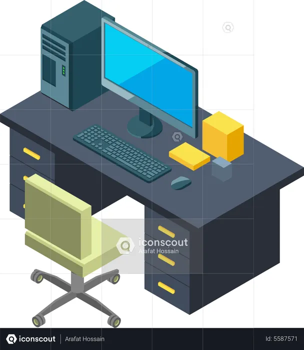 Computer Table  Illustration