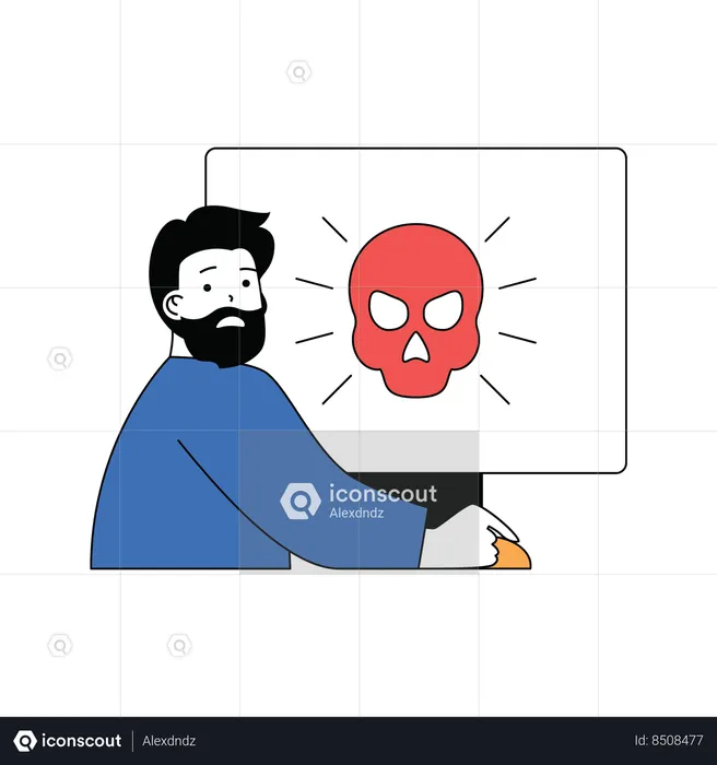 Computer virus  Illustration