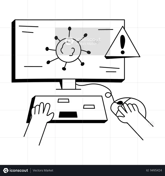 Computer Virus  Illustration