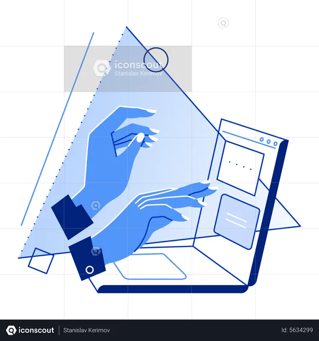 Computer work  Illustration