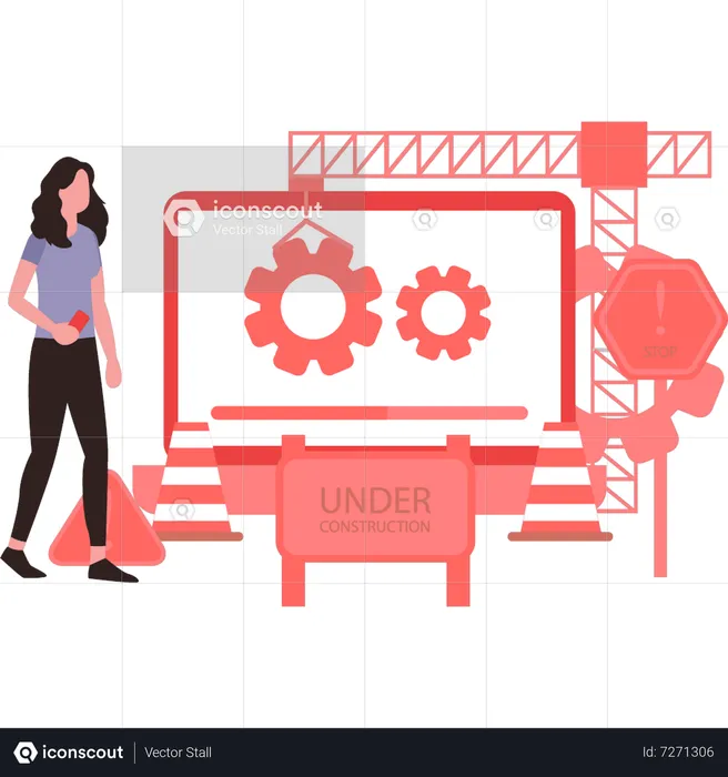 Computersystem im Aufbau  Illustration