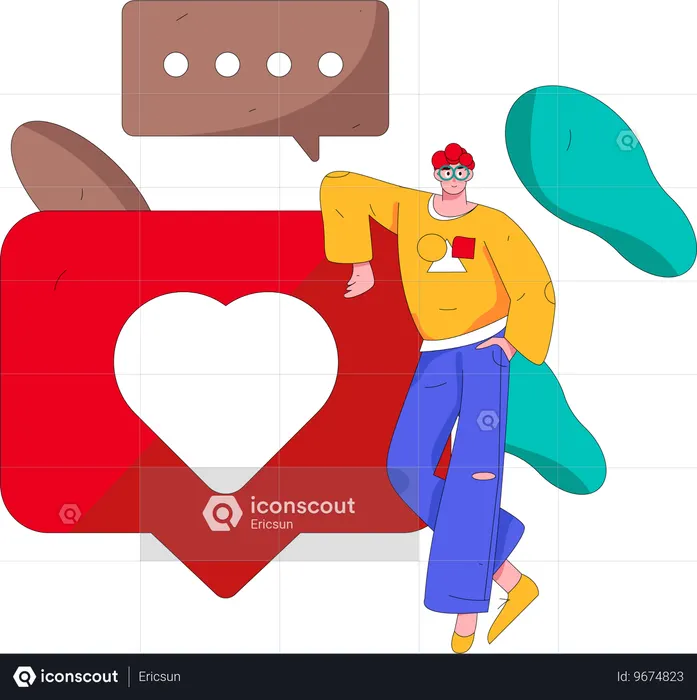 Comunicación en redes sociales  Ilustración