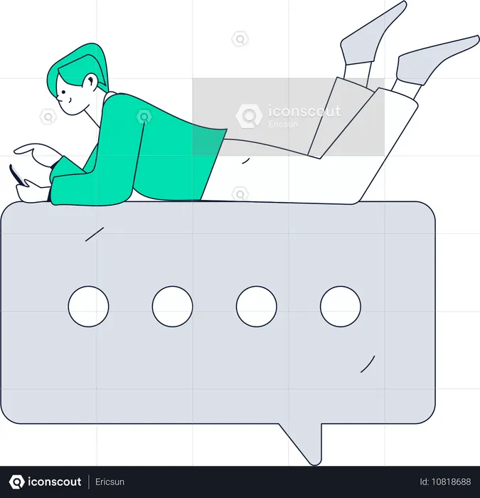 Comunicación en redes sociales  Ilustración