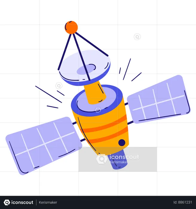 Comunicación por satélite  Ilustración