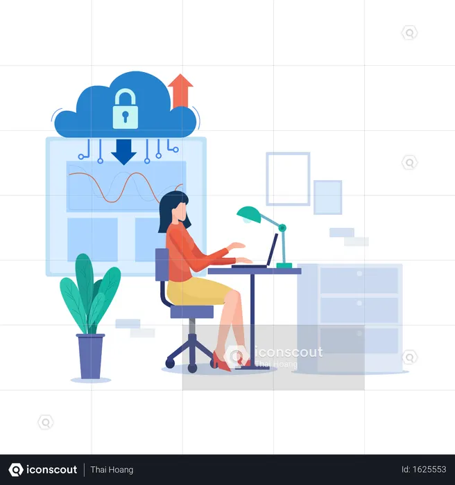 Online data security  Illustration