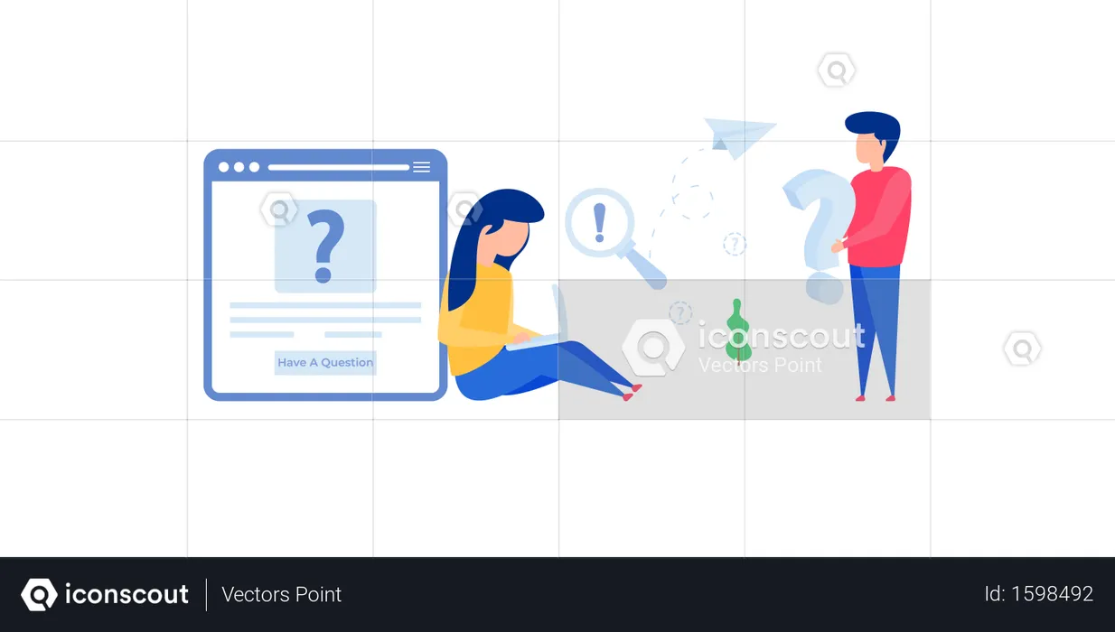Concept of question support via web  Illustration