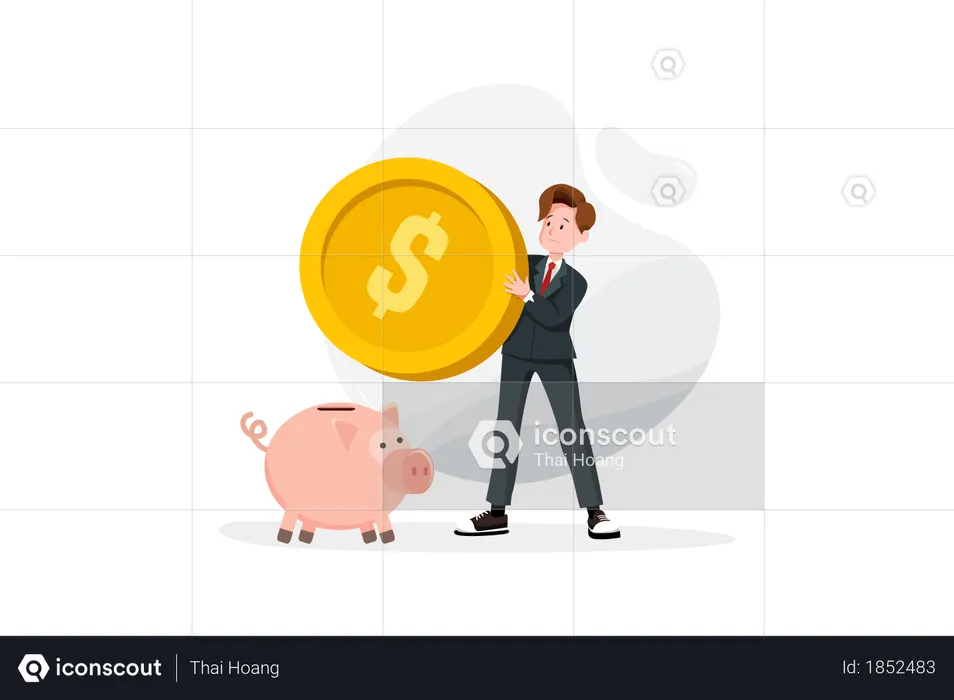 Concept of saving money  Illustration