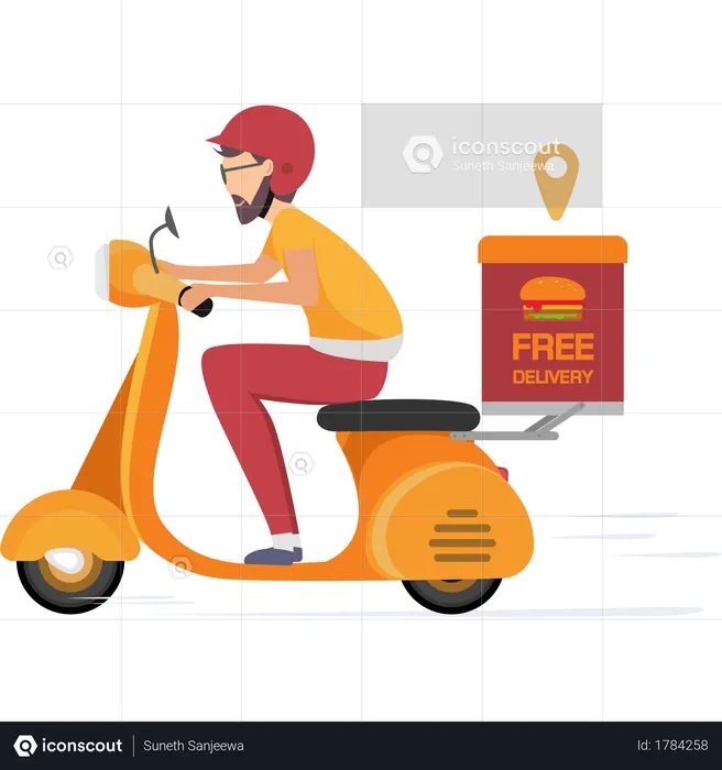 Concept of track your order with location  Illustration