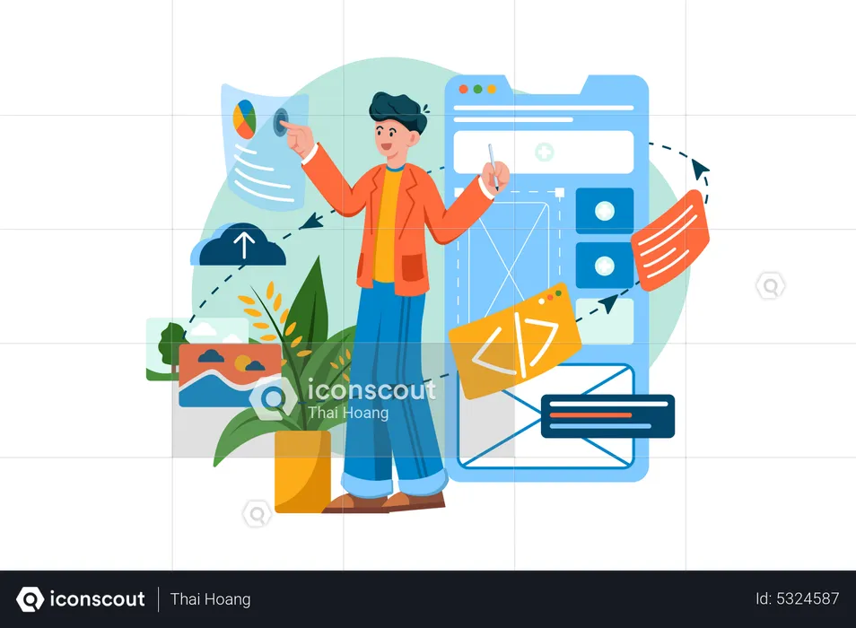 Concepteur mobile  Illustration