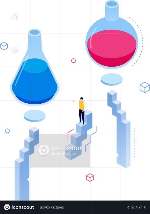 Concepto de laboratorio  Ilustración