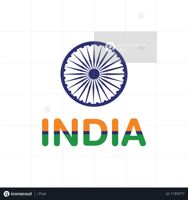 Concepto del Día de la República India  Ilustración