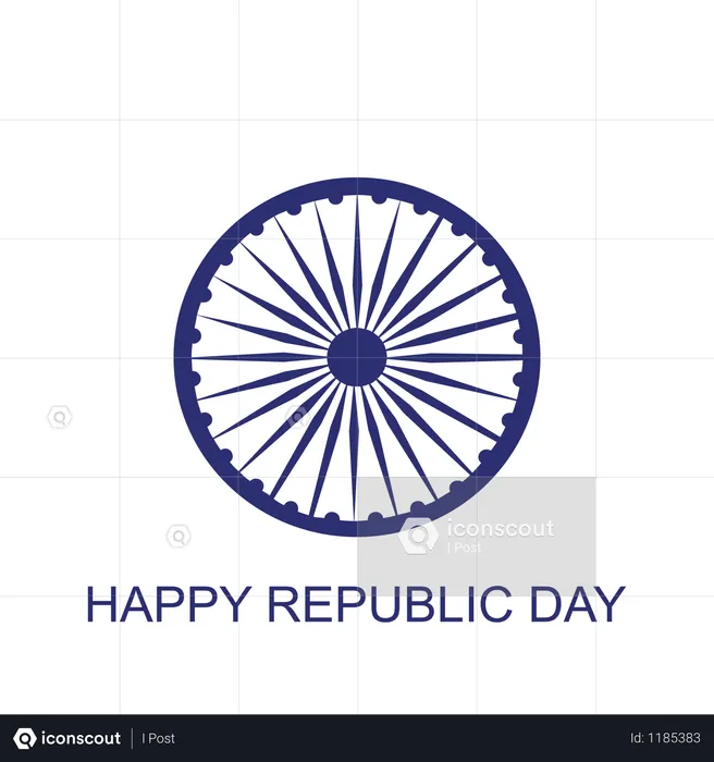Concepto del Día de la República India  Ilustración