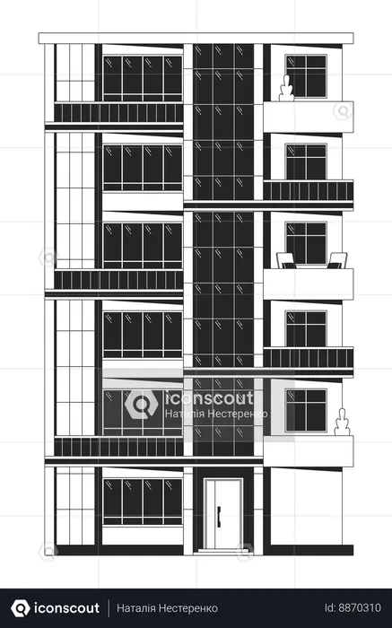 Condominium multi-storey  Illustration