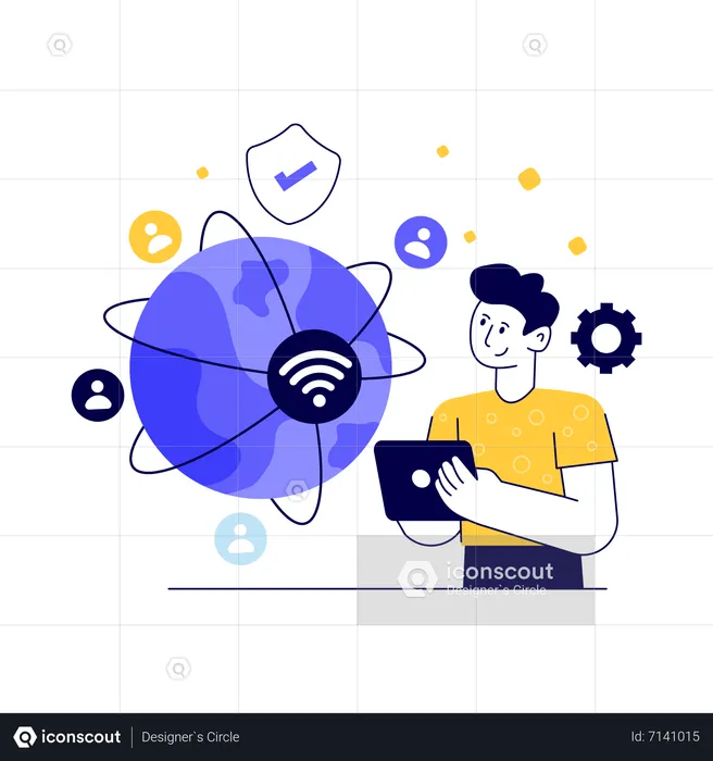 Conectividad de red  Ilustración