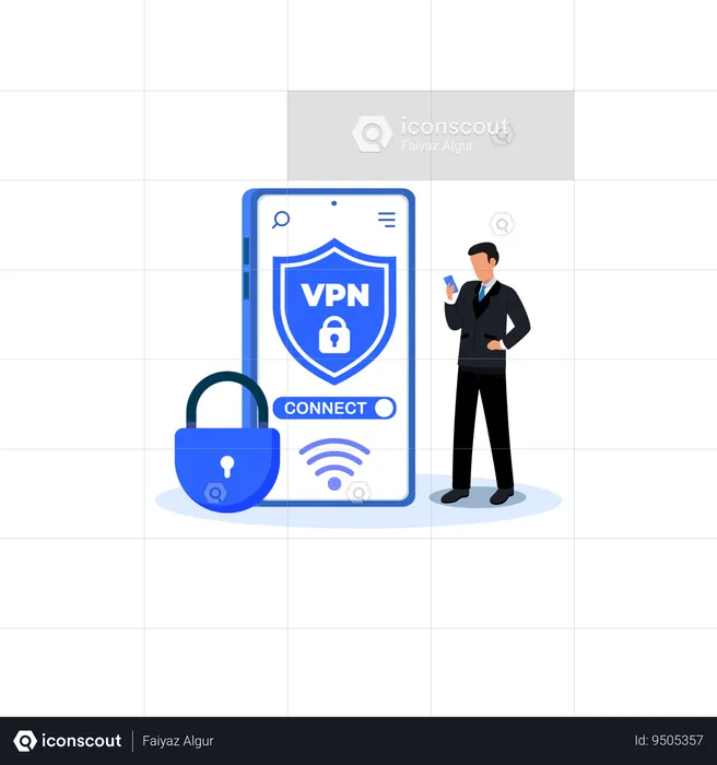 Conectividad vpn  Ilustración