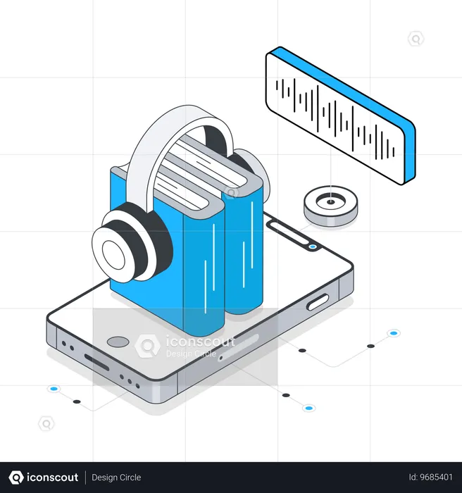 Conférence audio en ligne  Illustration