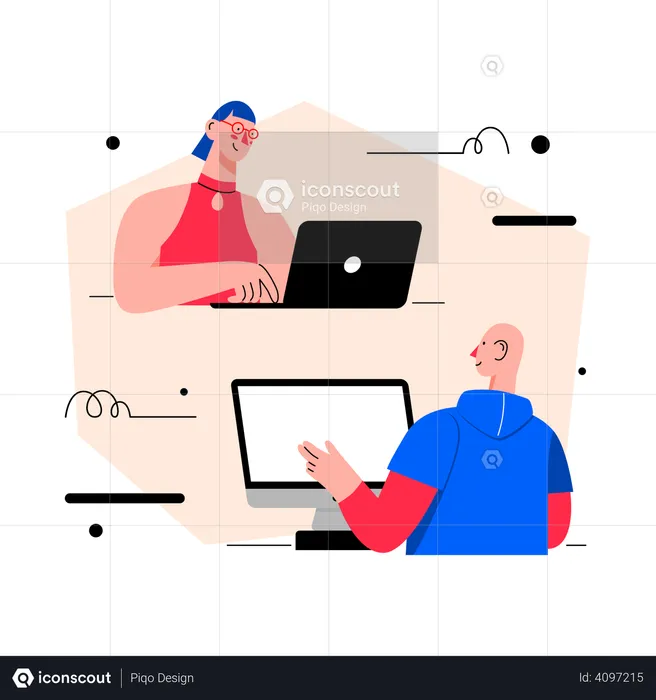 Conferência de negócios on-line  Ilustração