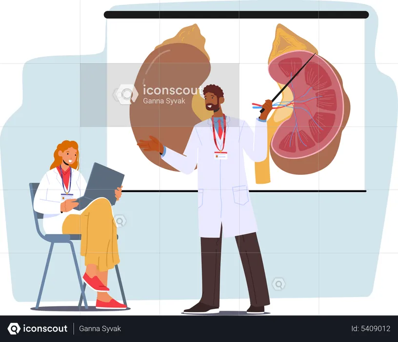 Conferência ou Lição na Faculdade de Medicina  Ilustração