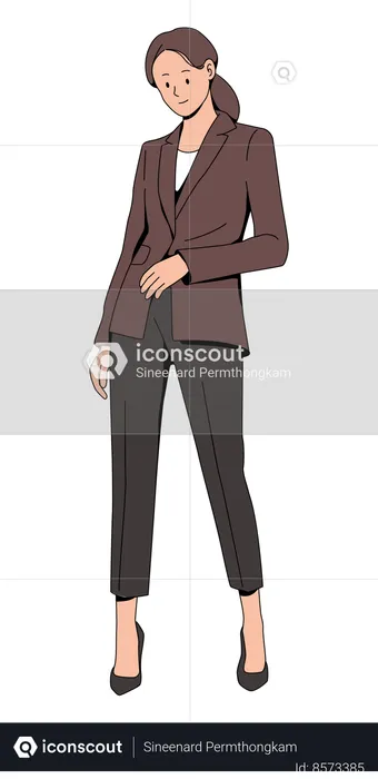 Confident business woman  Illustration