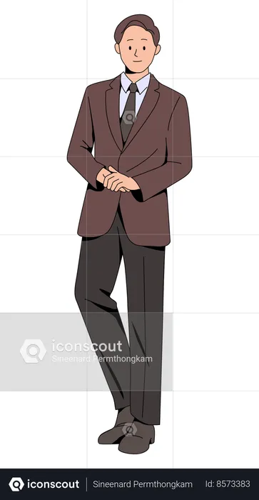 Confident businessman  Illustration