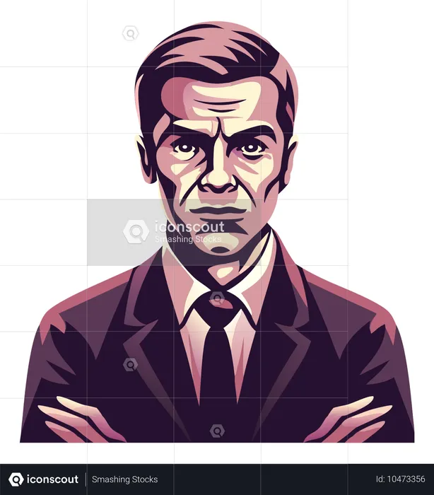 Confident Businessman  Illustration