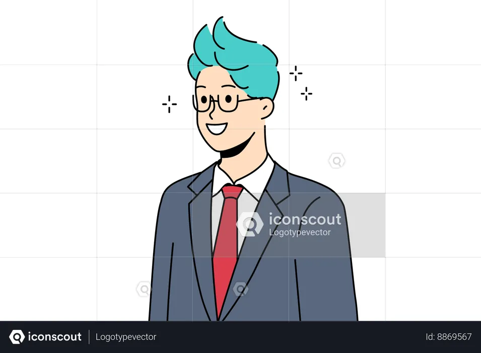 Confident businessman  Illustration