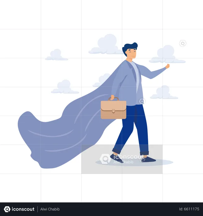 Confident Businessman  Illustration