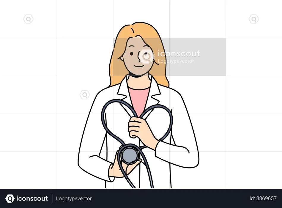 Confident doctor  Illustration