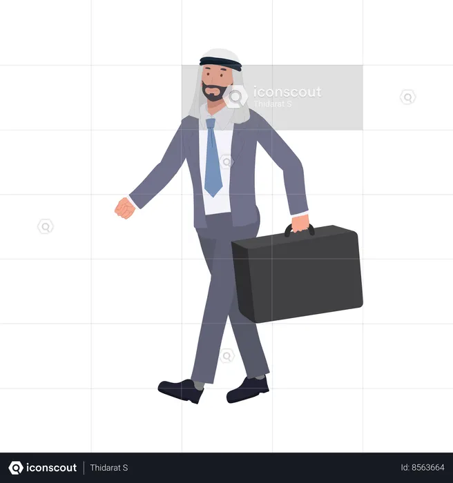 Confident Middle Eastern Entrepreneur  Illustration