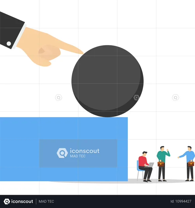 Conflict and argument between colleagues  Illustration