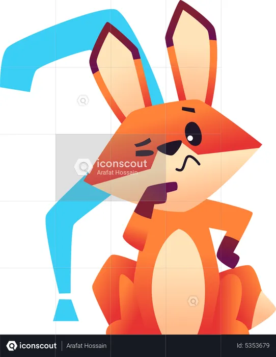 Renard confus  Illustration