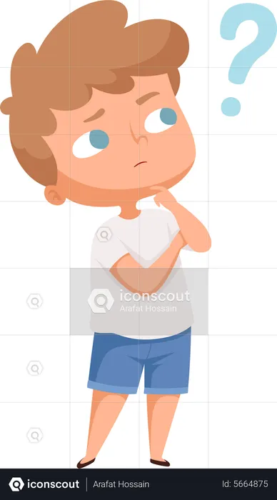 Confused Boy  Illustration