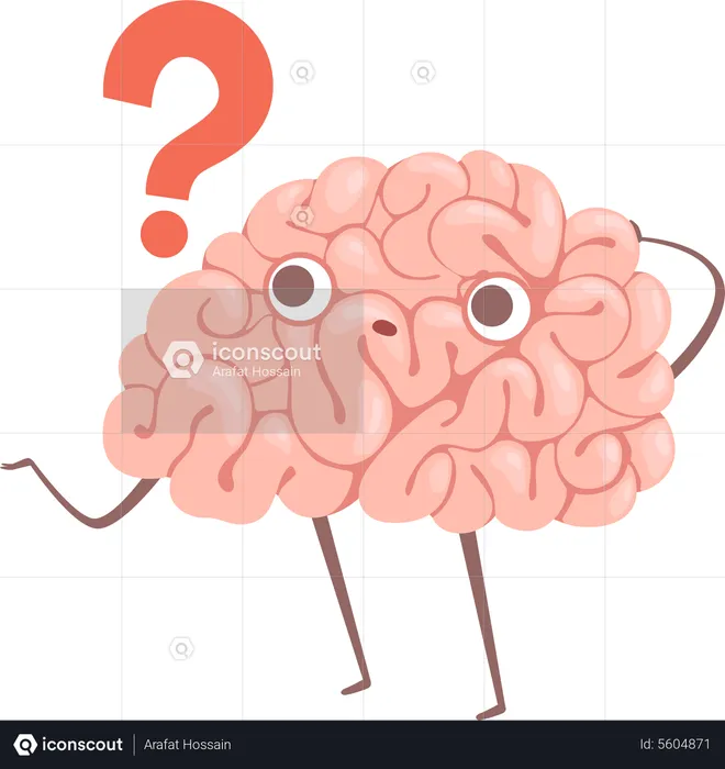Confused Brain  Illustration